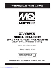 Multiquip MQPower DCA45USI2 Operation Manual