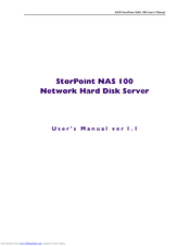 Axis StorPoint NAS 100 User Manual