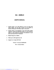 GIGABYTE GA-686BLX User Manual