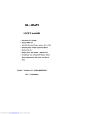 GIGABYTE GA - 586ATX User Manual