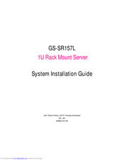 GIGABYTE GS-SR157S System Installation Manual