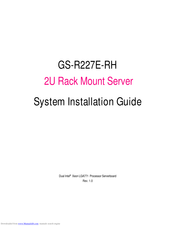 GIGABYTE GS-R227E-RH System Installation Manual