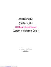GIGABYTE GS-R115V-RH System Installation Manual