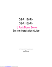 GIGABYTE GS-R115L-RH System Installation Manual