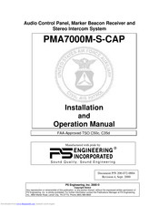 PS Engineering PMA7000M-S-CAP Installation And Operation Manual