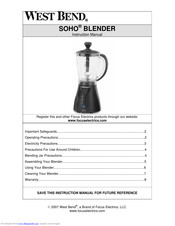 West Bend SOHO Instruction Manual