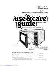 Whirlpool MW8650XL User Manual