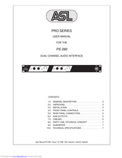 ASL INTERCOM PS 260 User Manual