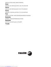 Fagor Oven Installation And User Manual