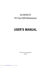 Gigabyte GA-8SIMLFS User Manual