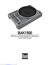 Dual BAK1500 Installation & Owner's Manual