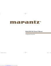 Marantz PM-14S1 Owner's Manual