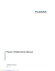 Planar LT3200 Owner's Manual