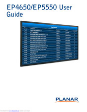 Planar EP5550 User Manual