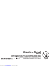 Husqvarna ST 121E Operator's Manual