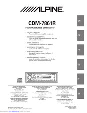 ALPINE CDM-7861R Owner's Manual