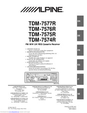 ALPINE TDM-7575R Owner's Manual