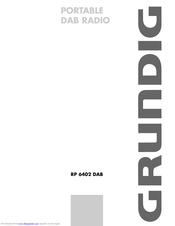 GRUNDIG RP 6402 DAB User Manual