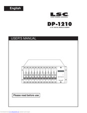 LSC DP-1210 User Manual