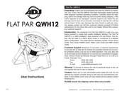 American DJ Flat Par QWH12 User Instructions