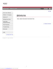 Sony Bravia 32EX729 Instruction Manual