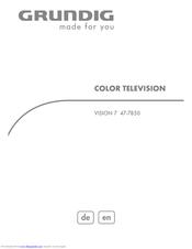 GRUNDIG VISION 7 47-7850 User Manual