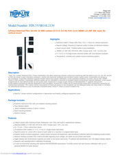 Tripp Lite PDU3VSR10L2130 Specifications