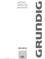 GRUNDIG DSR 5450 HD User Manual