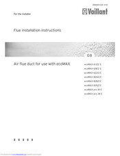 Vaillant ecoMAX 835/2 E Installation Instructions Manual
