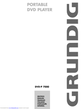 GRUNDIG DVD-P 7000 User Manual