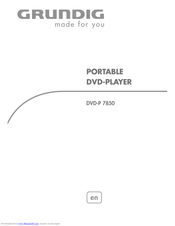 GRUNDIG DVD-P 7850 User Manual