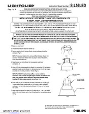 Lightolier L56LED Instruction Sheet