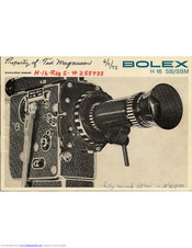 BOLEX H16 SBM Instruction Manual