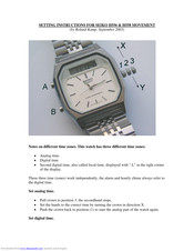 indre lol sød smag Seiko Watch User Manuals Download | ManualsLib