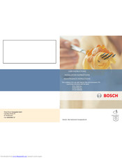 BOSCH PCI815B90A User Instructions