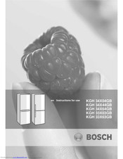 BOSCH KGH 34X44GB Instructions For Use Manual