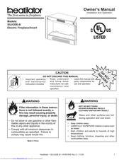 Heatilator SILH20E Owner's Manual