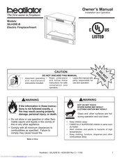 Heatilator SILH20E-B Owner's Manual
