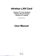 E-TECH Wireless Mini PCI Module User Manual