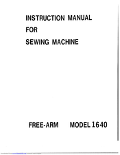 Singer 1640 Instruction Manual