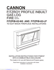 Cannon FITZPIB-02-NG Installation Instructions Manual