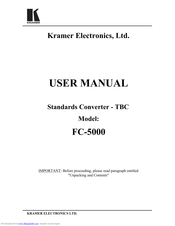 Kramer FC-5000 User Manual