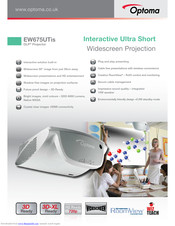 Optoma EW675UTis Specifications