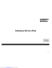 Toyota interface kit for ipod Owner's Manual
