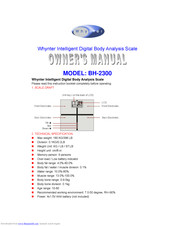 Whynter BH-2300 Owner's Manual