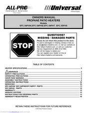 Scheu Products Company SPC-54PHB Owner's Manual
