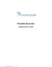 Soniclear Portable recorder Operation Manual