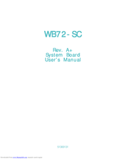 DFI WB72-SC User Manual