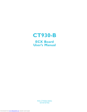 DFI CT930-B User Manual
