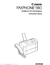CANON FAX-PHONE B60 Instruction Book